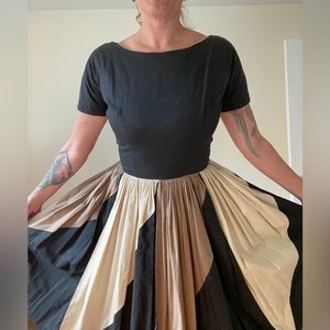 Vintage 1950s black cocktail dress